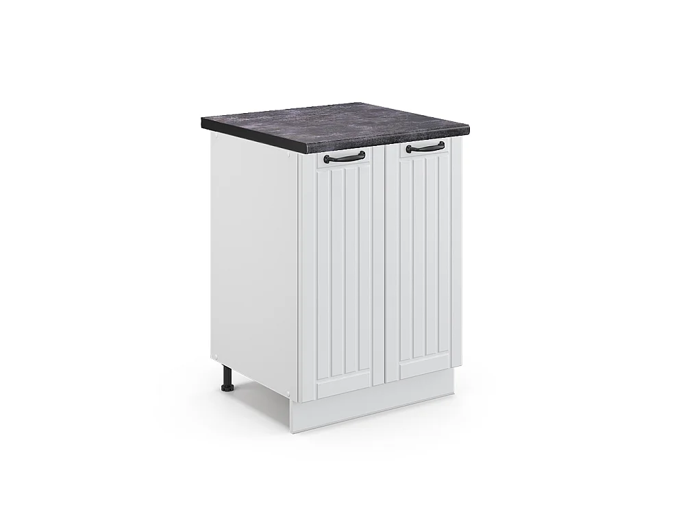 Mobiletto base cucina Bianco rustico 60x60x82 fame-line