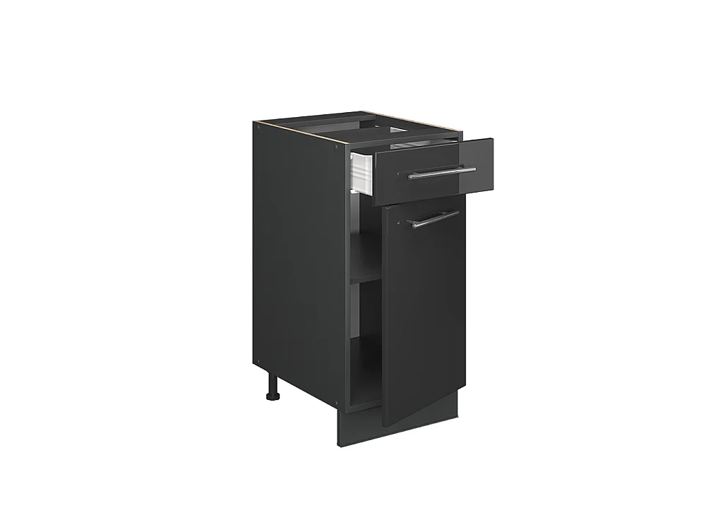 Keukenonderkast antraciet hoogglans 40x51.6x82 fame-line