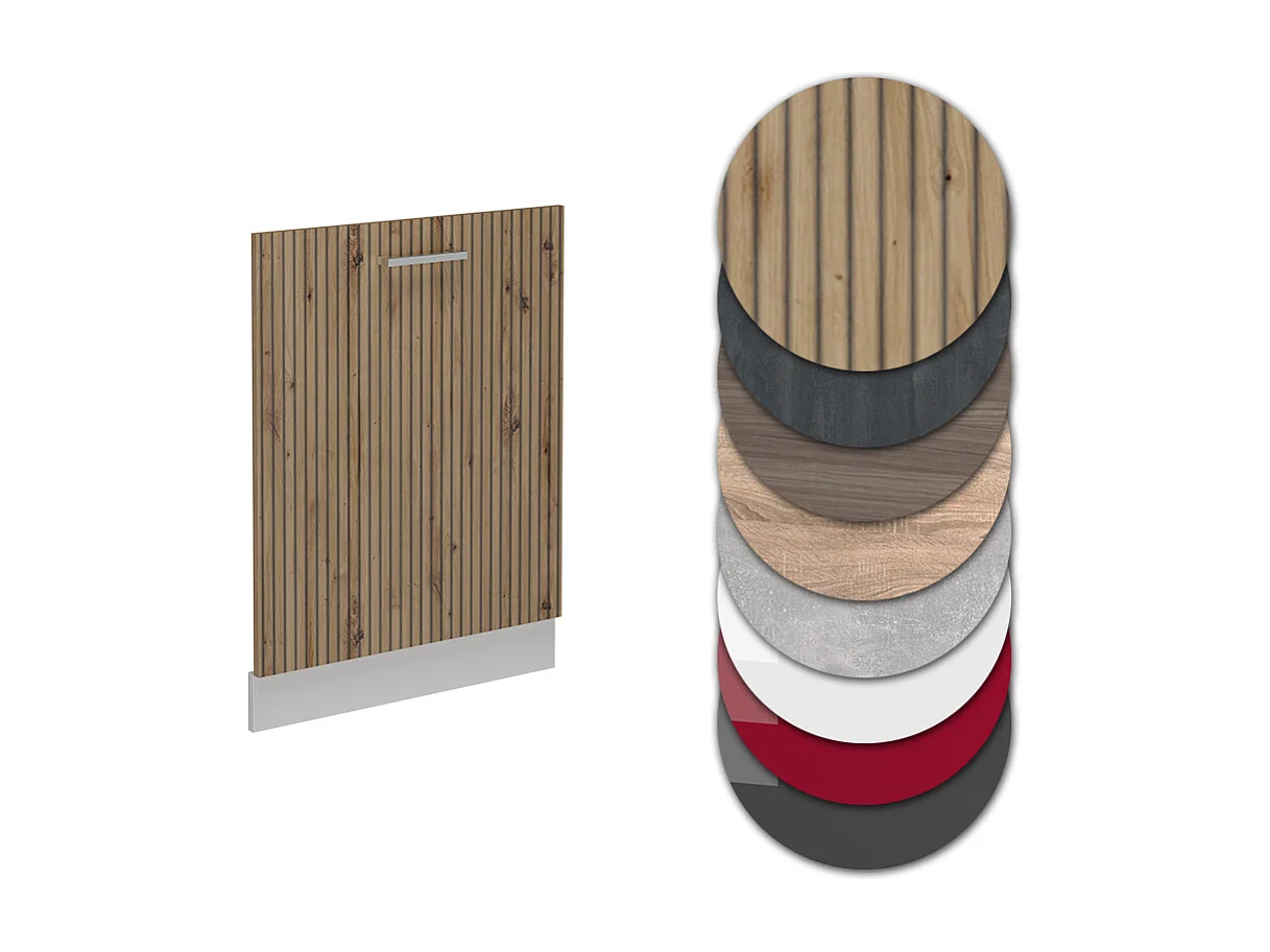 Façade de lave-vaisselle chêne artisan 60x1.6x81.8 r-line