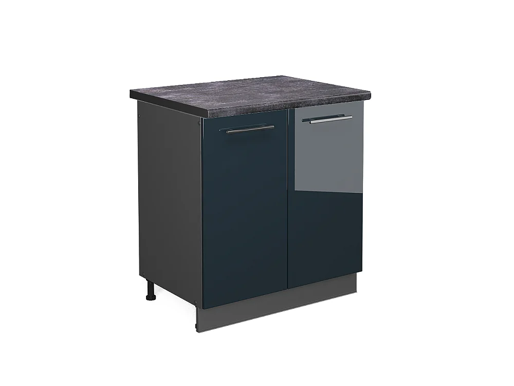 Mobile lavello cucina blu scuro lucido 80x60x82 fame-line