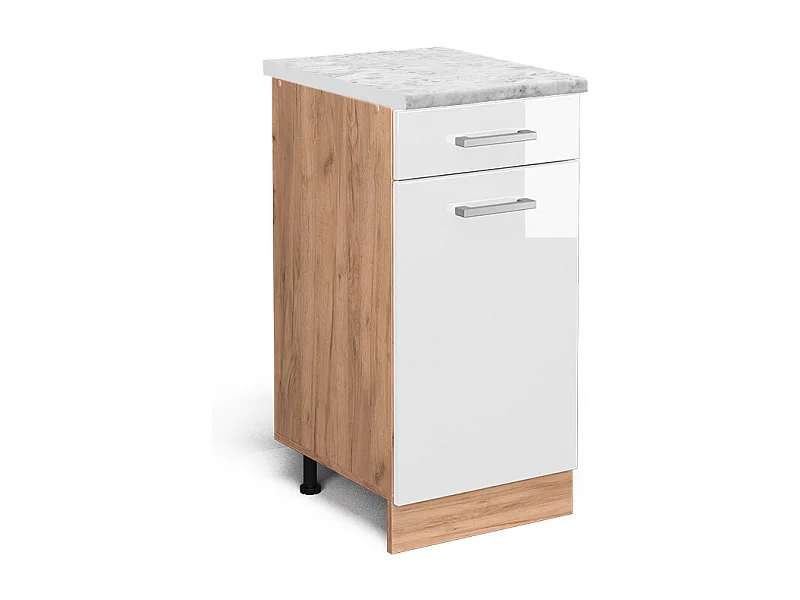 Mueble bajo de cocina blanco alto brillo 40x60x81.6 r-line