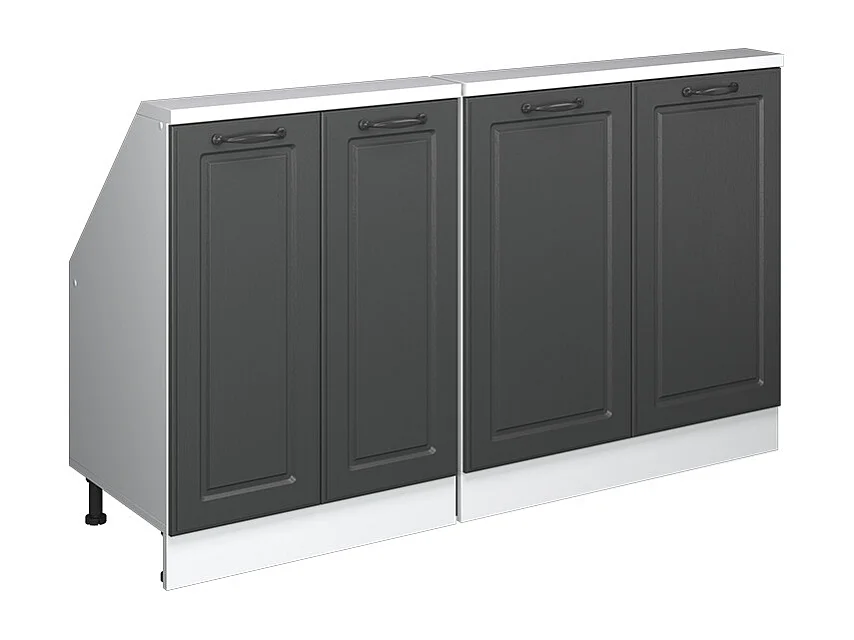 Armario de cocina para techo inclinado antracita casa de campo 140x46x81.6 r-line