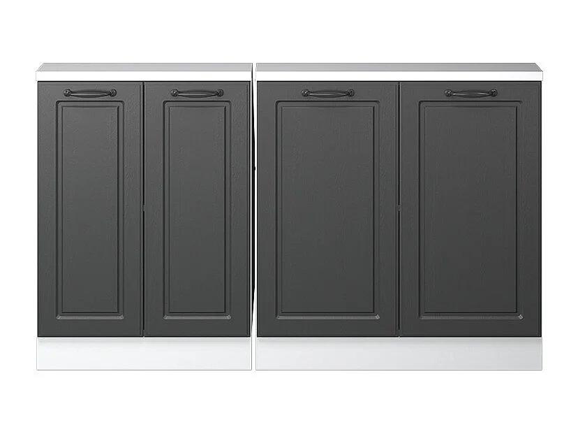 Meuble sous pente anthracite campagne 140x46x81.6 r-line