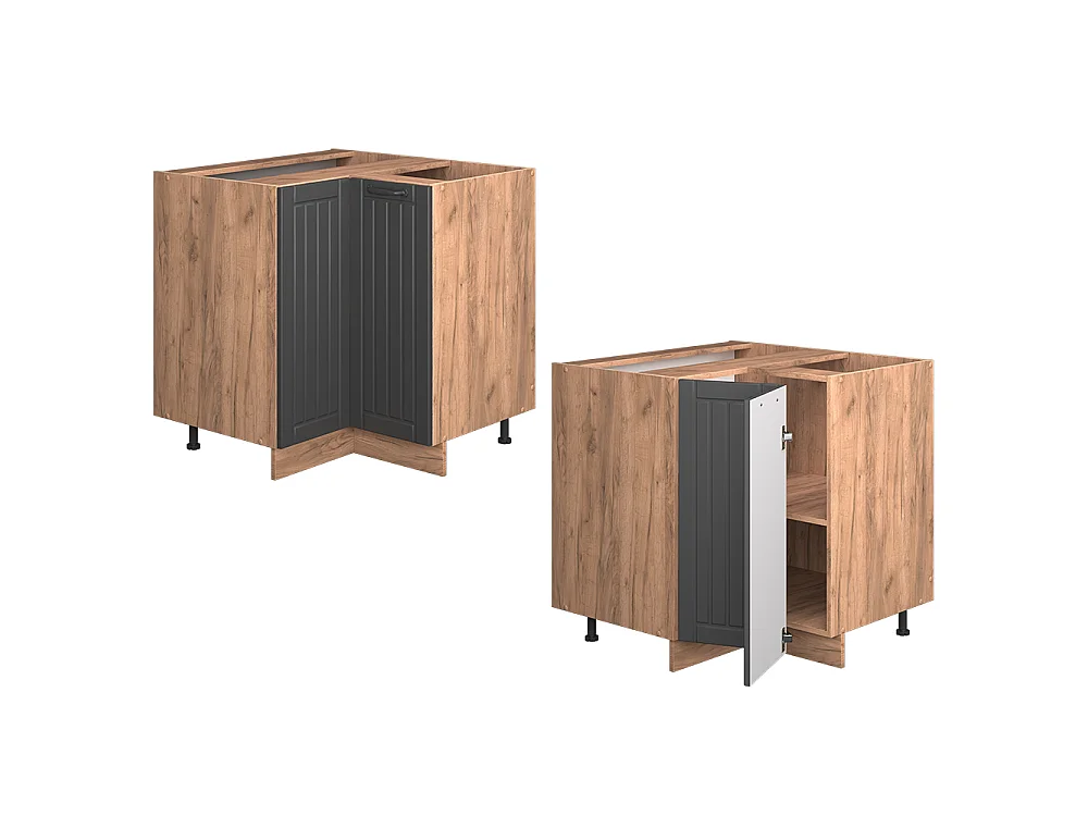 Eckunterschrank dunkelgrau 80.5x60x82 fame-line