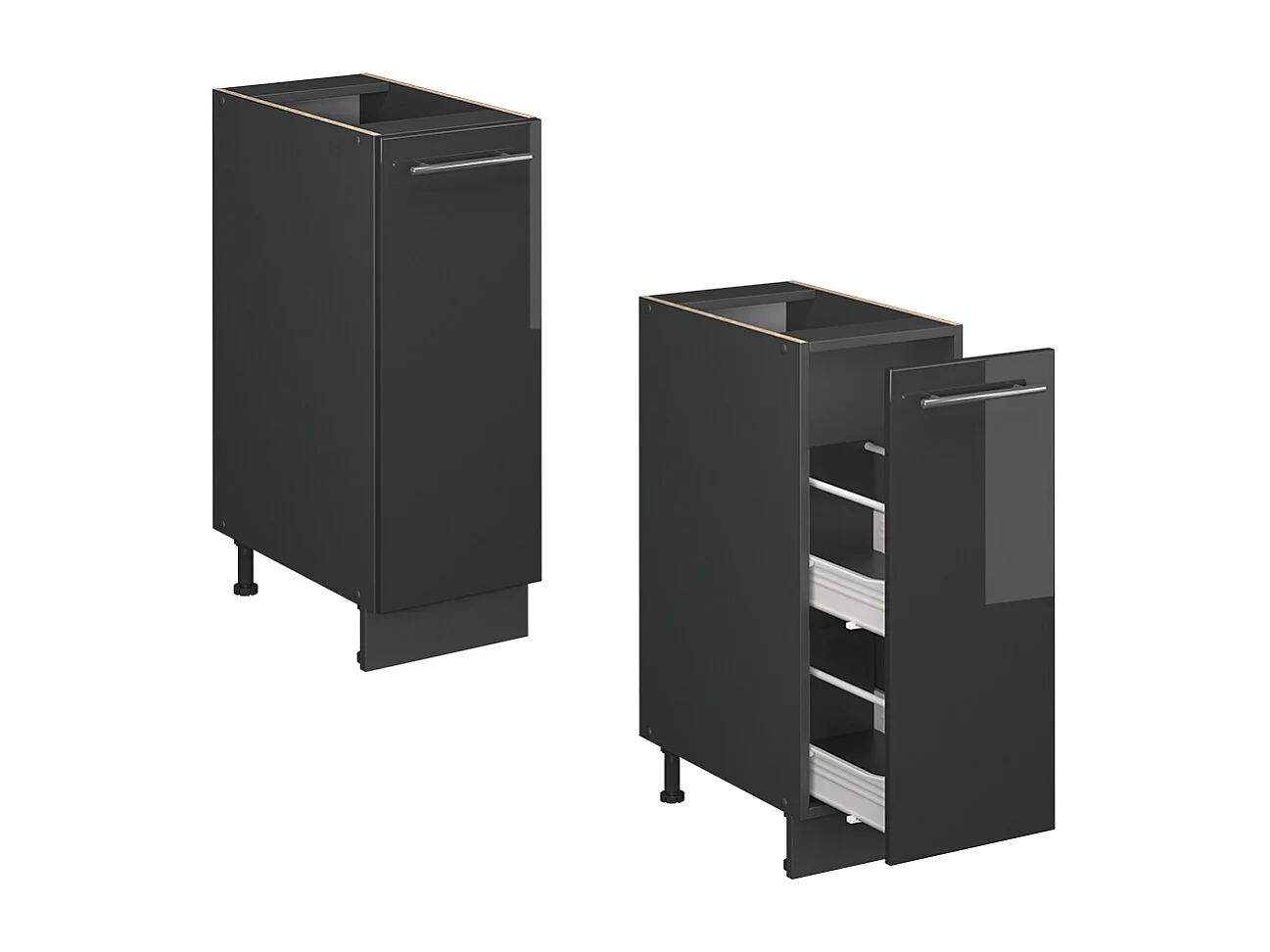 Armario de farmacia antracita alto brillo 30x60x82 fame-line