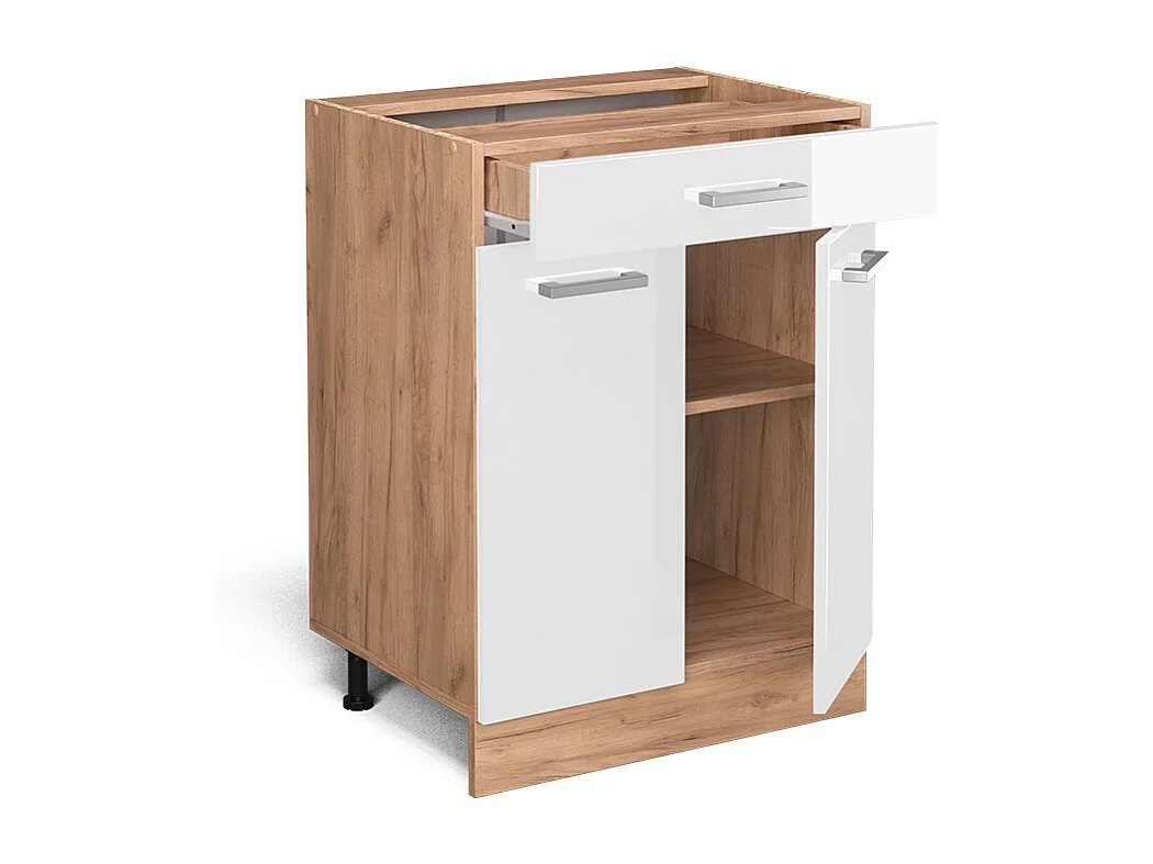 Küchenunterschrank weiß hochglanz 60x46x81.6 r-line