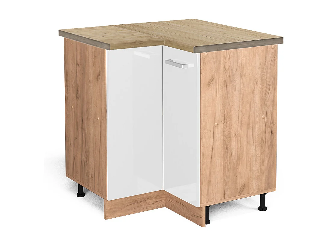 Mobile ad angolo cucina bianco lucido 75.6x60x81.6 r-line