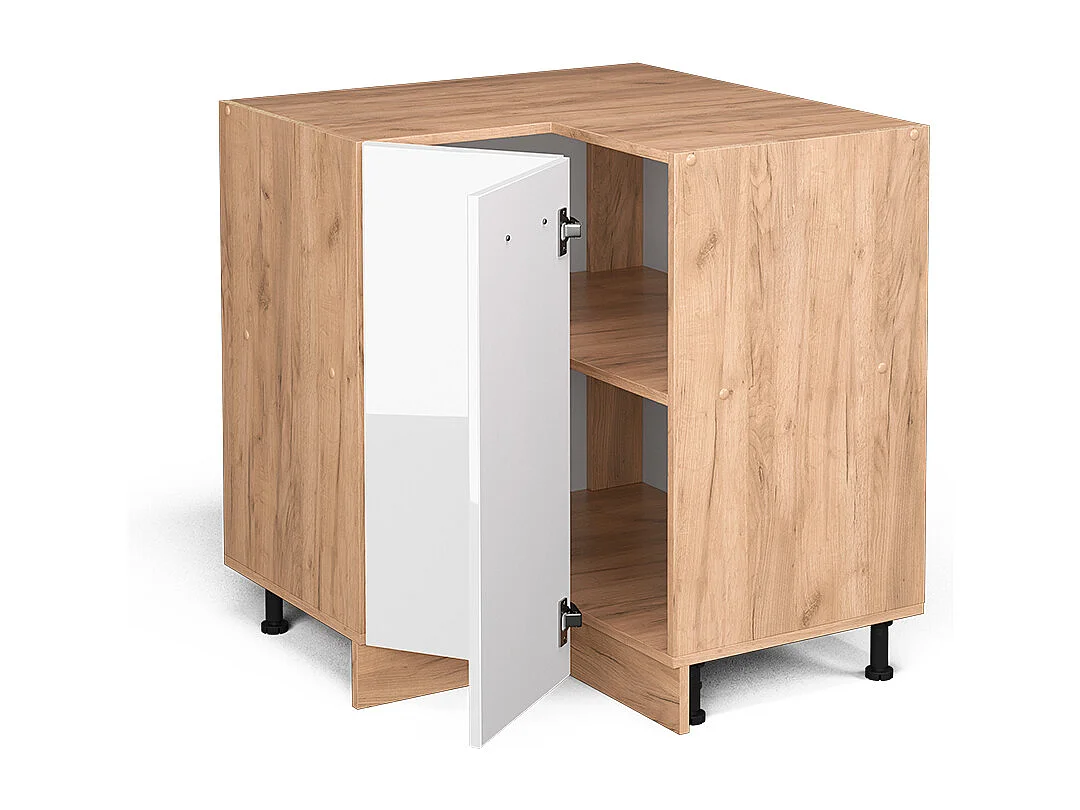 Mobile ad angolo cucina bianco lucido 75.6x60x81.6 r-line