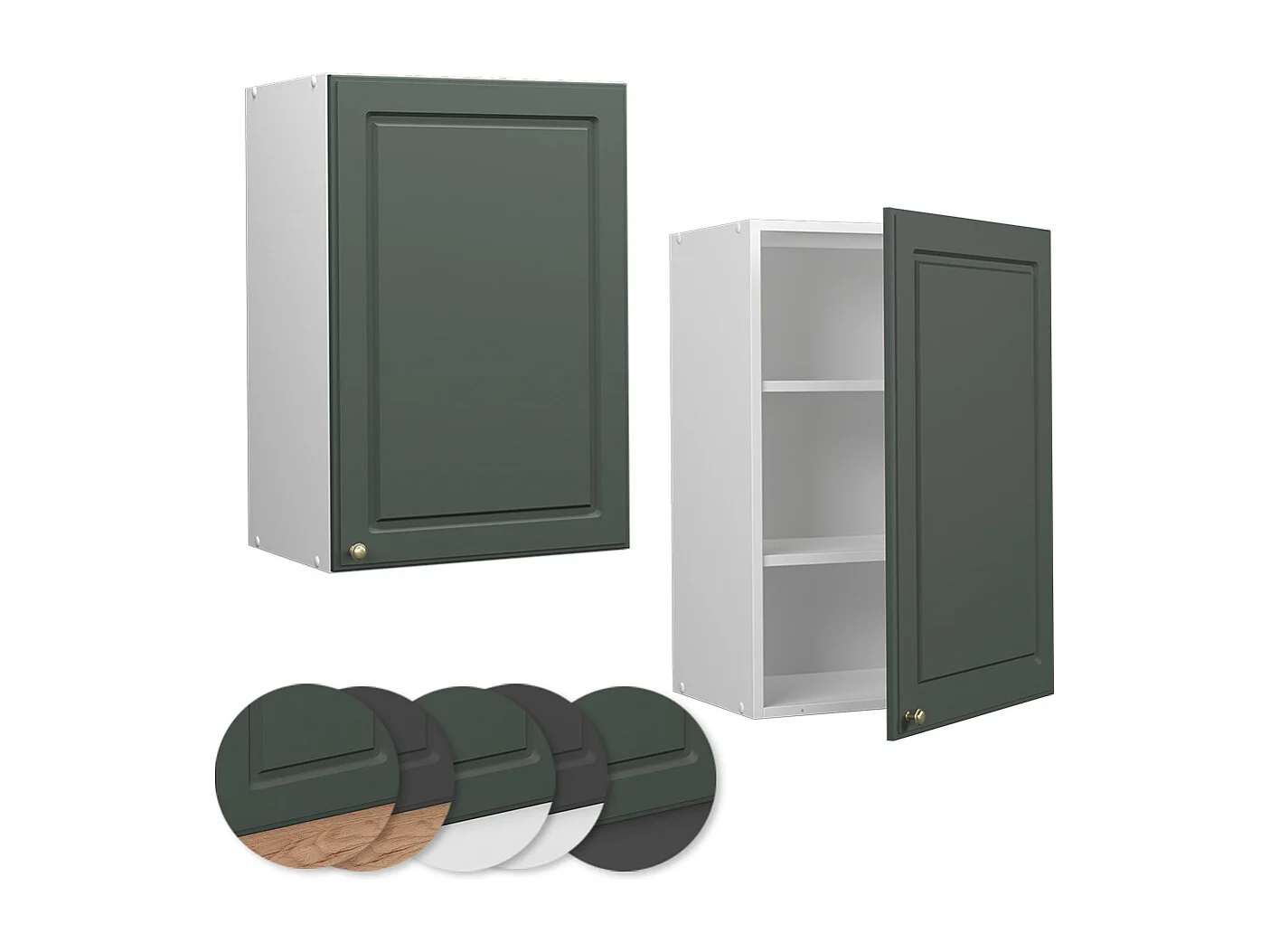 Pensile da cucina verde-oro country house 50x34.1x72 fame-line