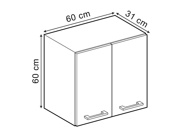 Armario colgante hormigón 60x31x60 r-line