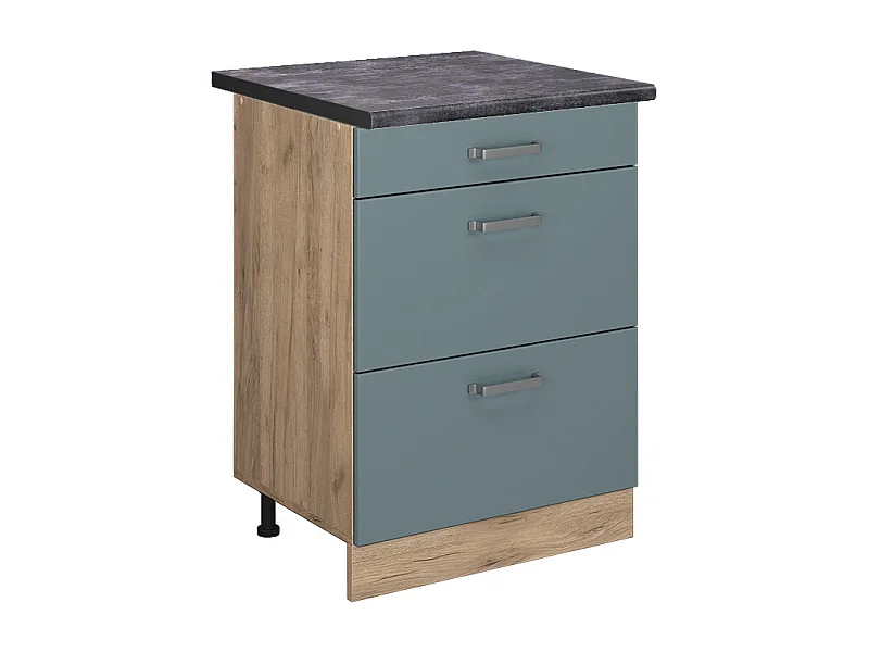 Mueble bajo de cocina gris azulado 60x60x81.6 r-line