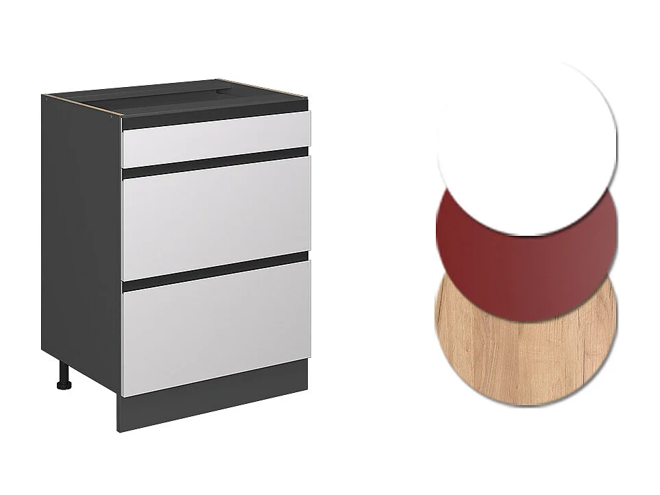 Meuble cuisine blanc 60x60x81.6 r-line