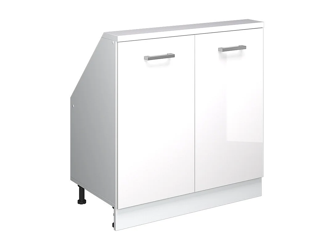 Armario de cocina para techo inclinado blanco alto brillo 80x46x81.6 r-line
