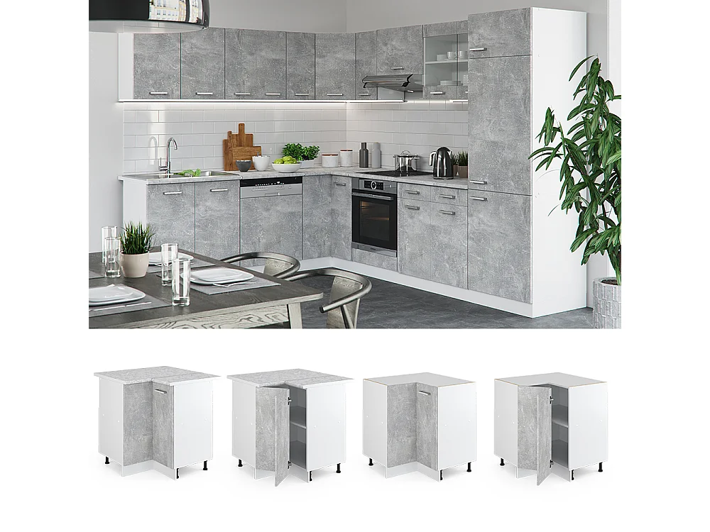 Meuble dangle béton 75.6x60x81.6 r-line