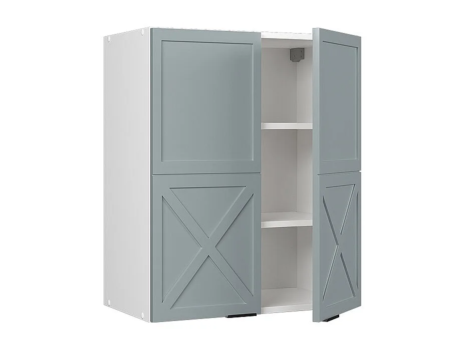 Elément haut de cuisine bleu clair-gris 60x34.1x72 fame-line