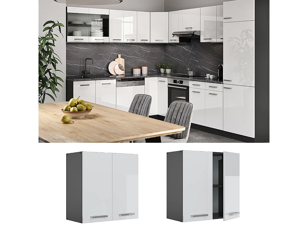 Pensile da cucina bianco lucido 60x31x60 r-line