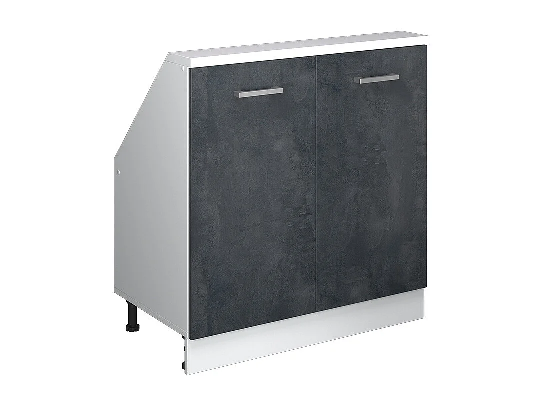 Meuble sous pente béton noir 80x46x81.6 r-line