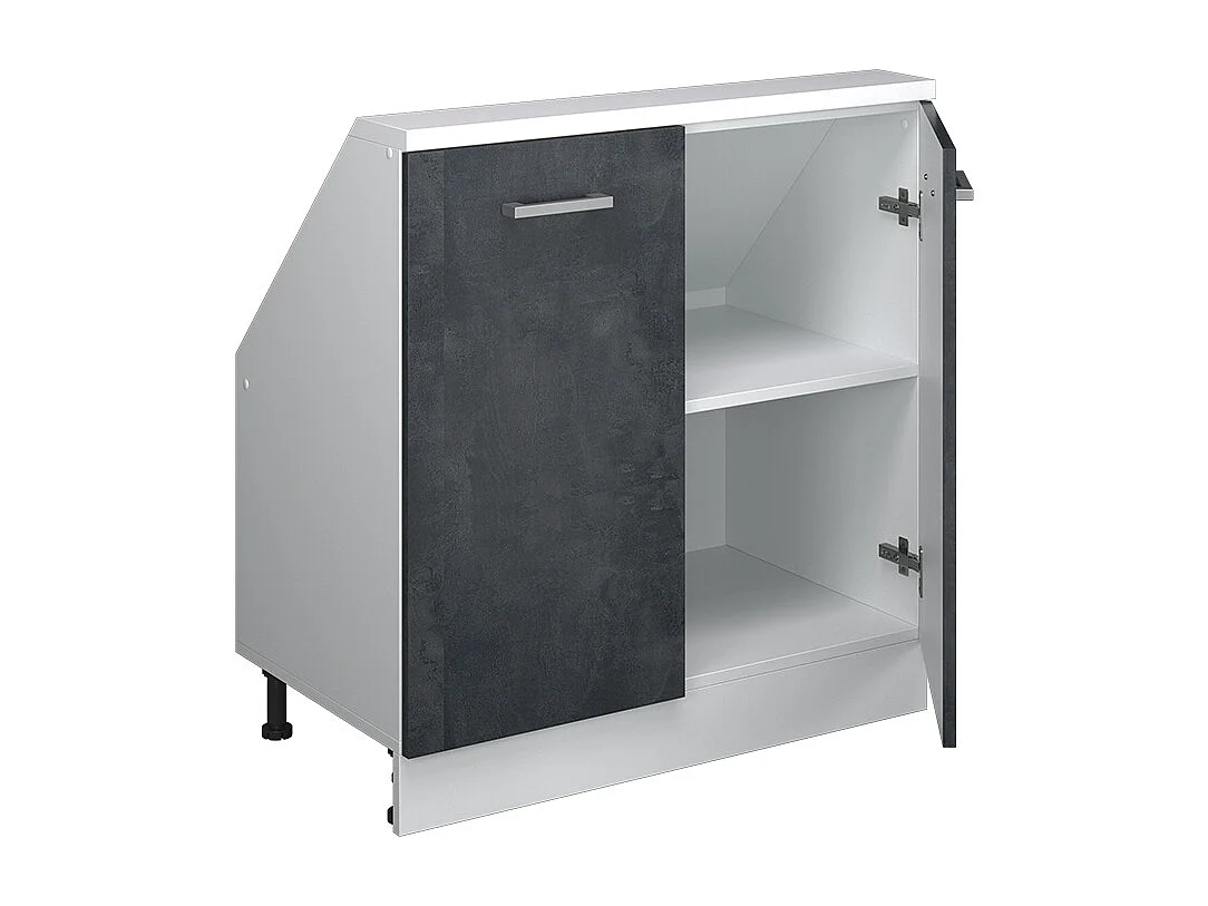 Meuble sous pente béton noir 80x46x81.6 r-line