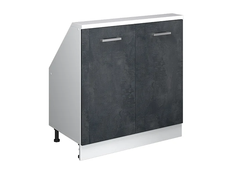 Meuble sous pente béton noir 80x46x81.6 r-line