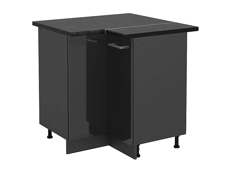 Mobile ad angolo cucina antracite lucido 75.6x60x81.6 r-line