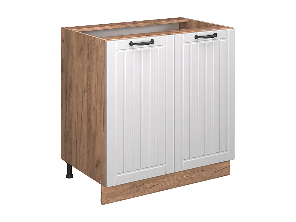 Mueble bajo de cocina blanco casa de campo 80x60x82 fame-line