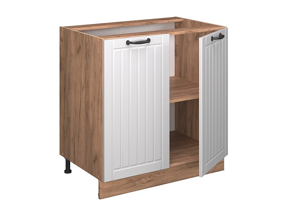 Meuble bas de cuisine blanc campagne 80x60x82 fame-line