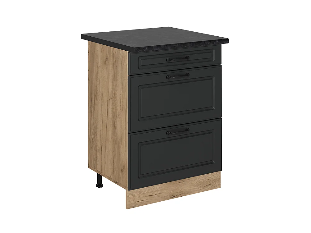 Küchenunterschrank anthrazit landhaus 60x60x81.6 r-line