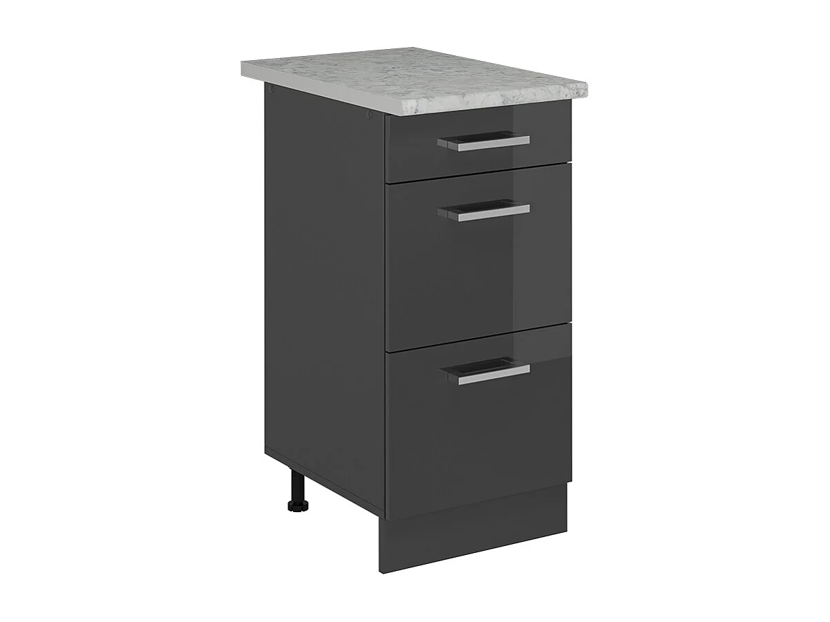Mueble bajo de cocina antracita alto brillo 40x60x81.6 r-line