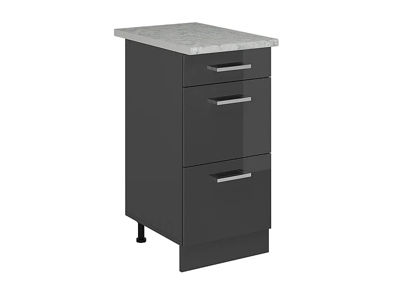 Meuble cuisine anthracite haute brillance 40x60x81.6 r-line