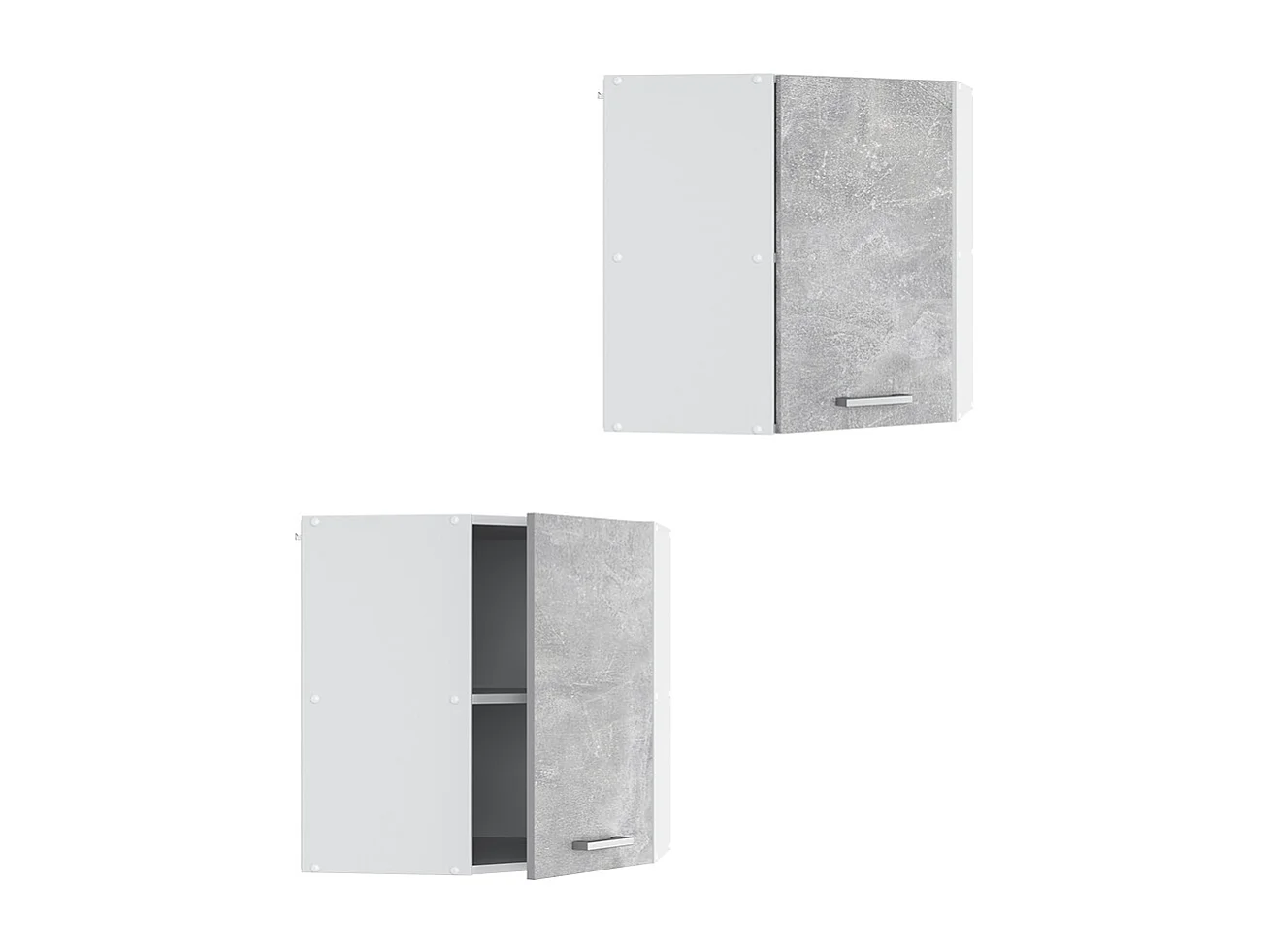 Armario colgante de esquina hormigón 57x34.1x60 r-line