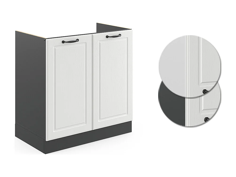 Mobile lavello cucina bianco casa di campagna 80x46x81.6 r-line