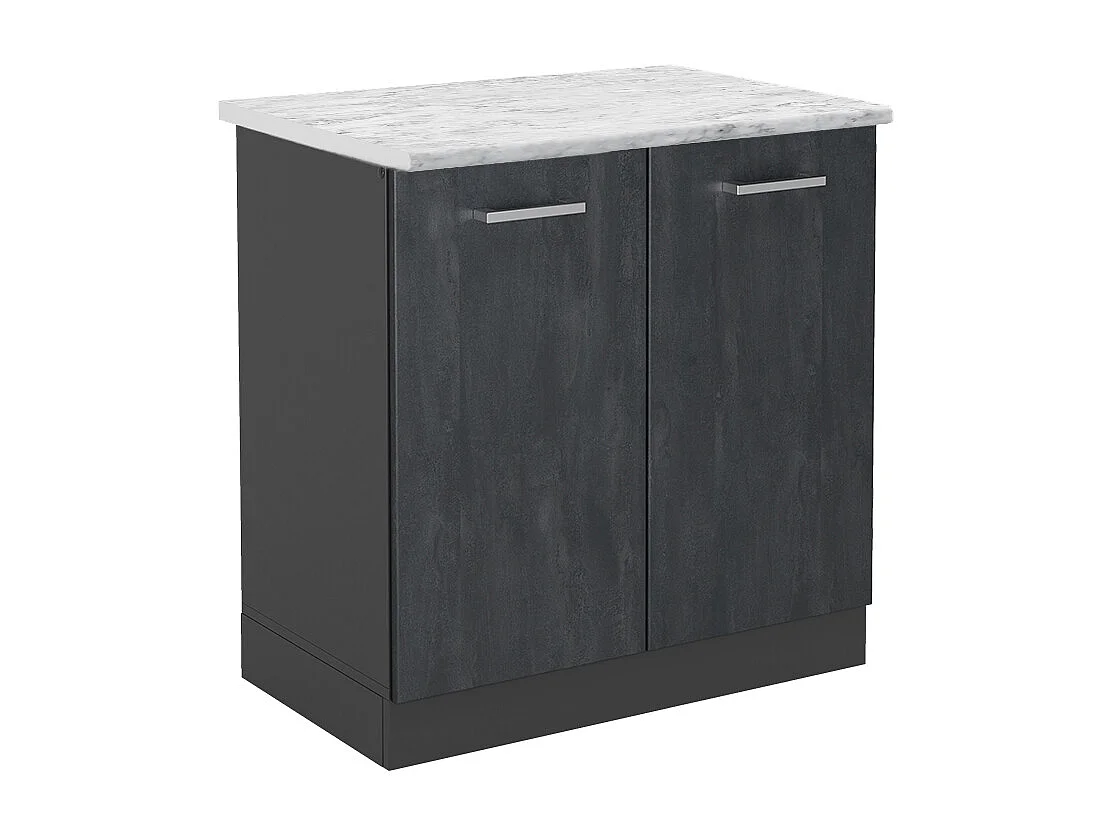Mobile lavello cucina calcestruzzo nero 80x60x81.6 r-line