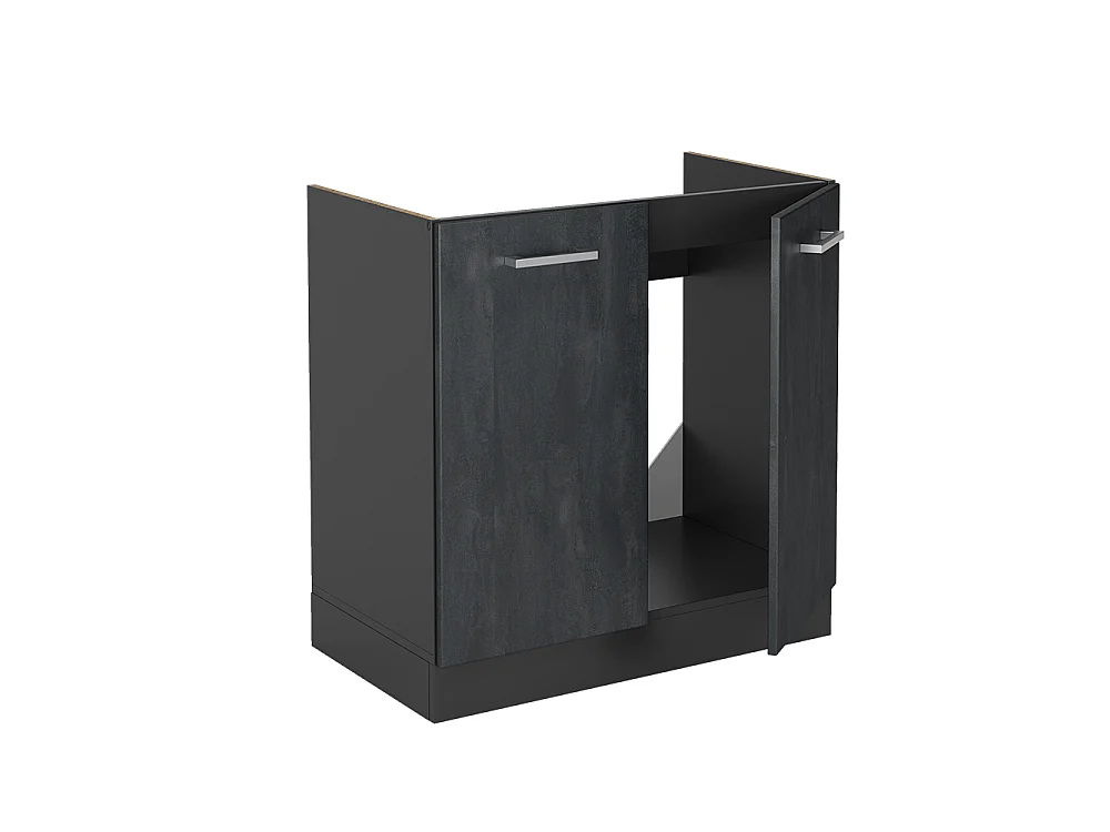 Mobile lavello cucina Calce nera 80x60x81.6 r-line