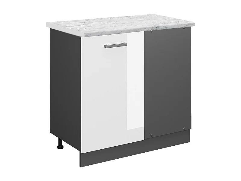 Armario de esquina blanco alto brillo 86x60x81.6 r-line