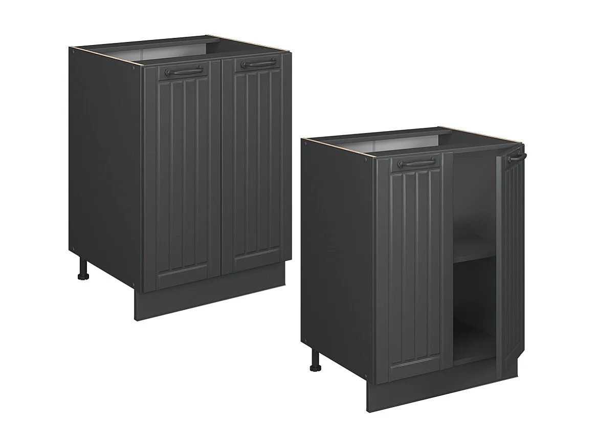 Mueble bajo de cocina gris oscuro 60x60x82 fame-line