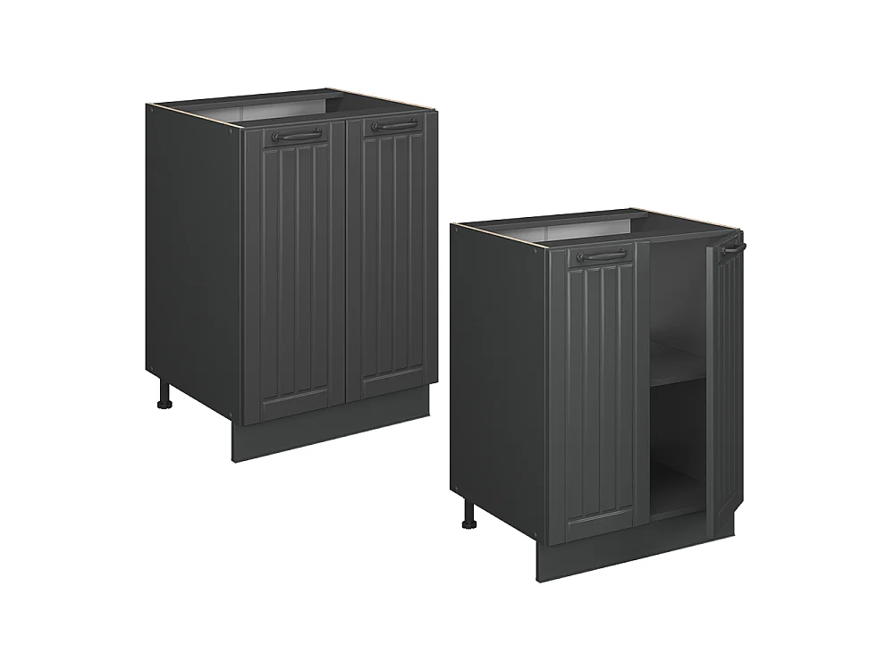 Mobiletto base cucina grigio scuro 60x60x82 fame-line