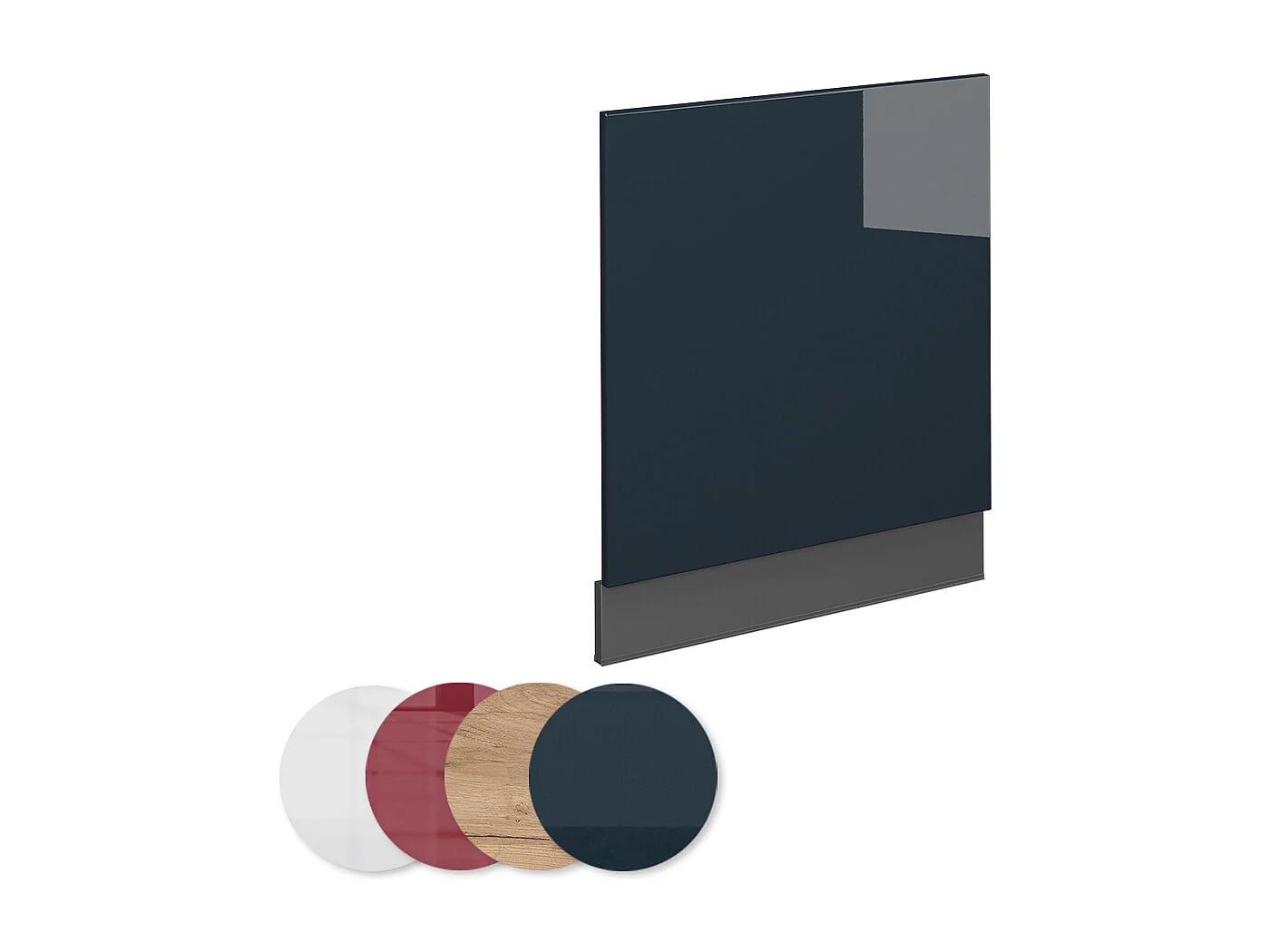 Panel frontal azul oscuro alto brillo 60x1.6x67.4 fame-line