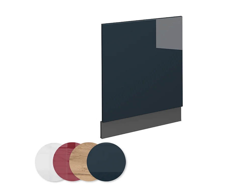 Frontpaneel donkerblauw hoogglans 60x1.6x67.4 fame-line
