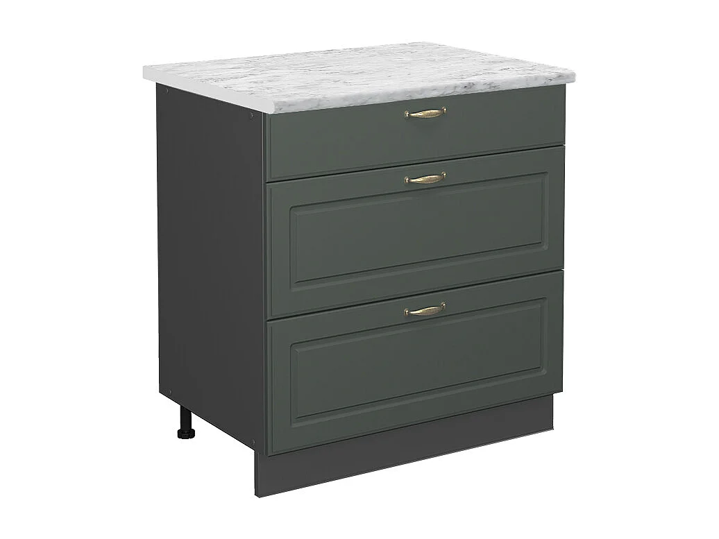 Meuble cuisine vert or campagne 80x60x82 fame-line