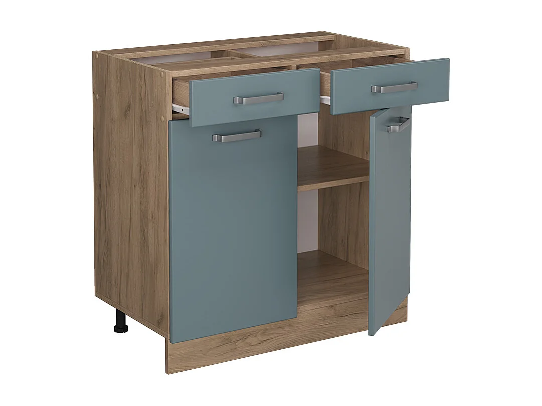 Meuble cuisine bleu-gris 80x46x81.6 r-line