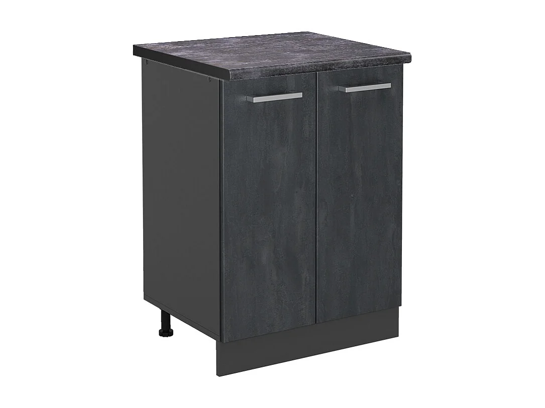 Mueble bajo de cocina hormigón negro 60x60x81.6 r-line