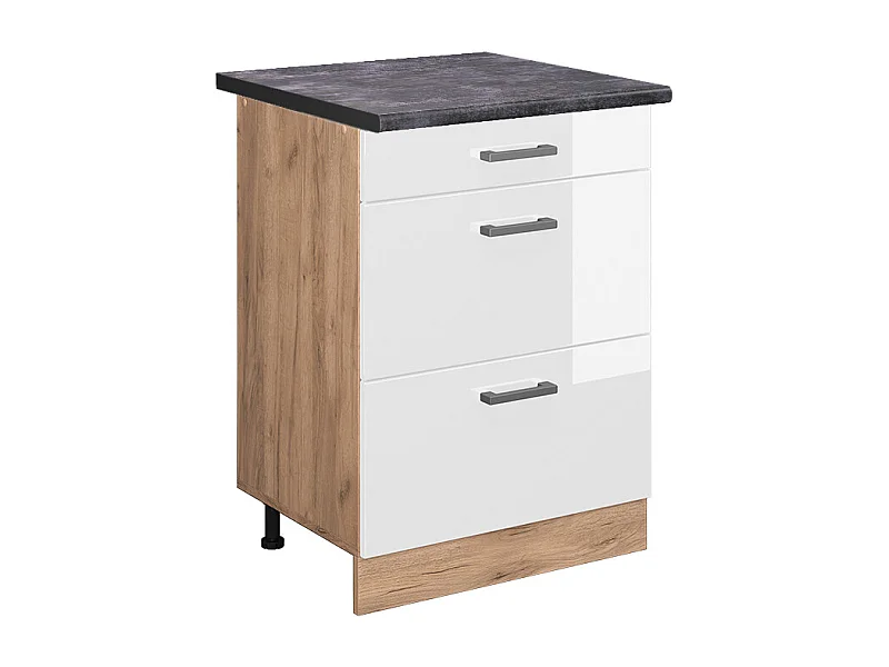 Mueble bajo de cocina blanco alto brillo 60x60x81.6 r-line