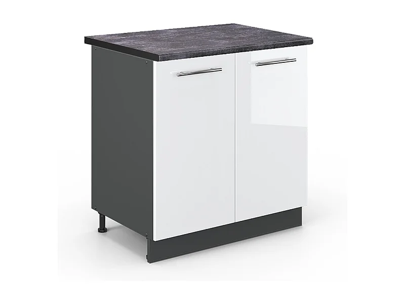 Spülenunterschrank weiß hochglanz 80x60x82 fame-line