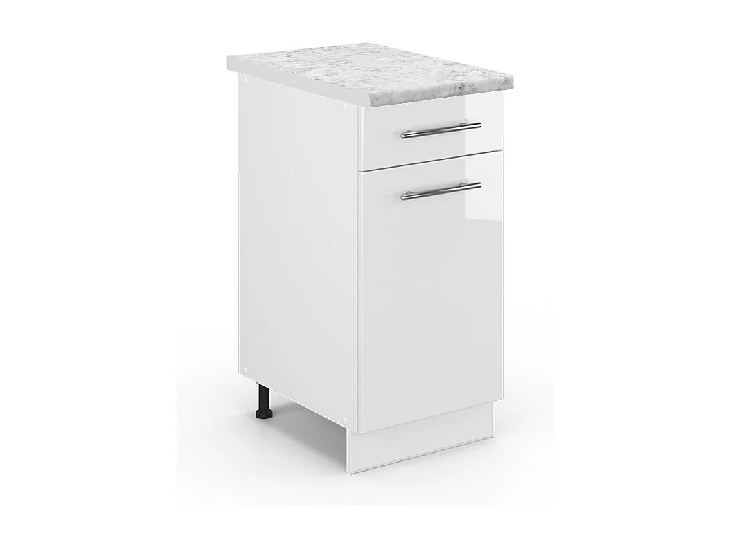 Meuble cuisine blanc haute brillance 40x60x82 fame-line