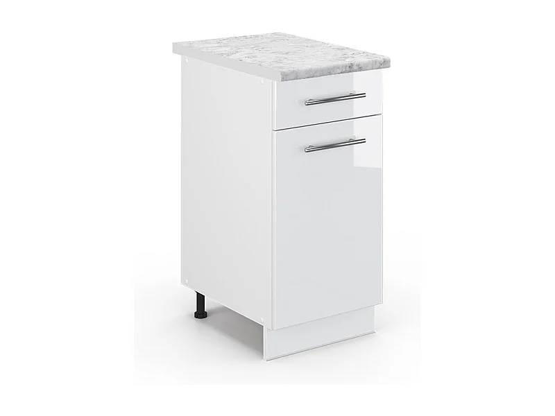 Meuble cuisine blanc haute brillance 40x60x82 fame-line