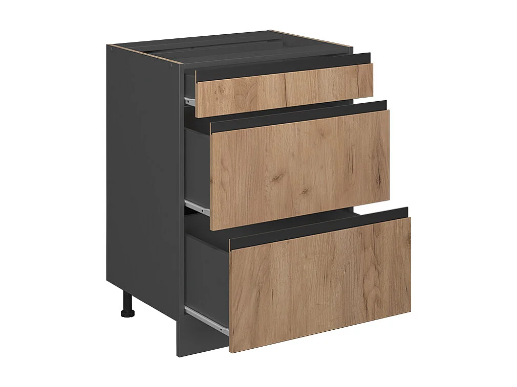 Mobiletto base per cucina quercia dorata 60x60x81.6 r-line