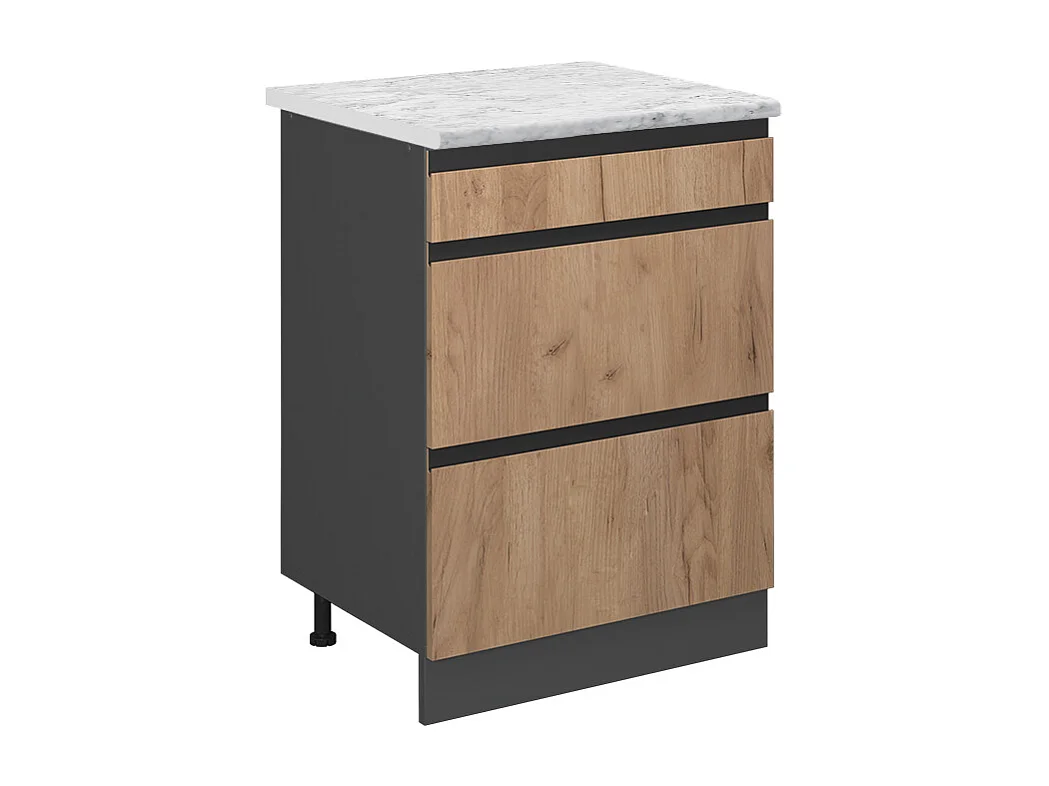 Meuble cuisine chêne de force doré 60x60x81.6 r-line