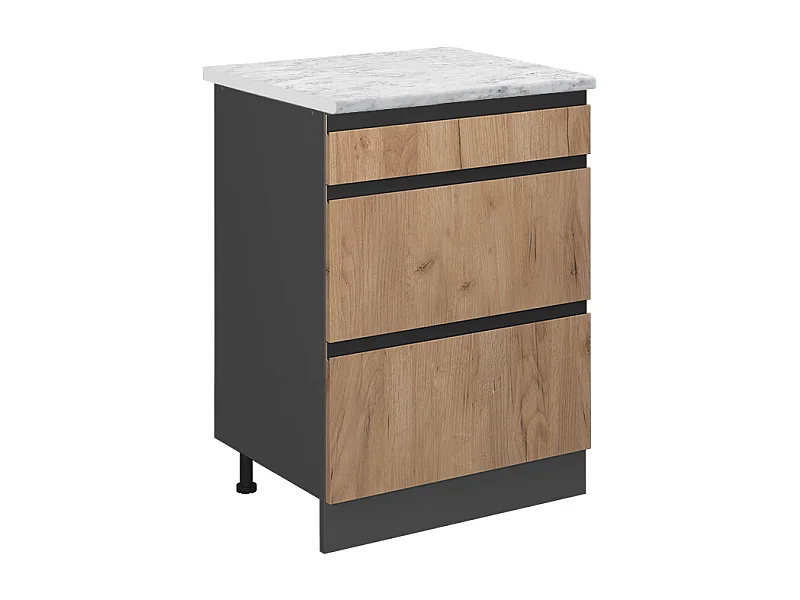 Armário baixo de cozinha carvalho goldkraft 60x60x81.6 r-line