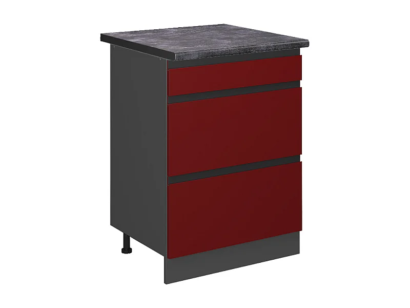 Küchenunterschrank rot 60x60x81.6 r-line