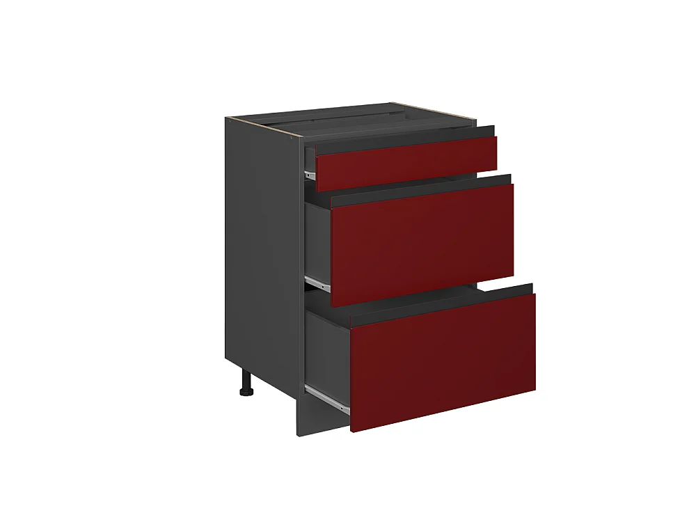 Meuble cuisine rouge 60x60x81.6 r-line